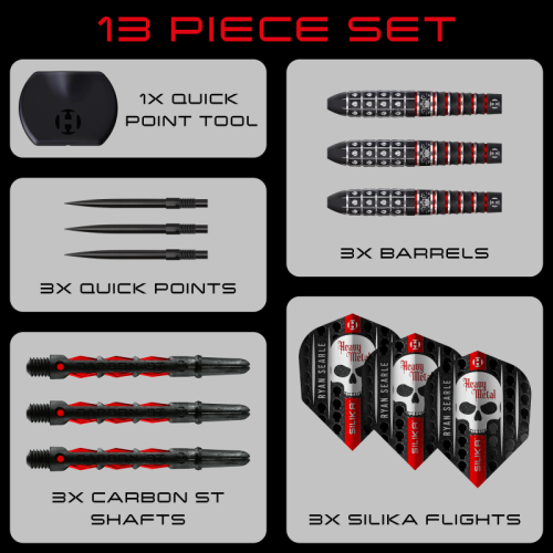 Harrows RYAN SEARLE Series 3 QUICK Point Steeldart-Set 32 Gramm